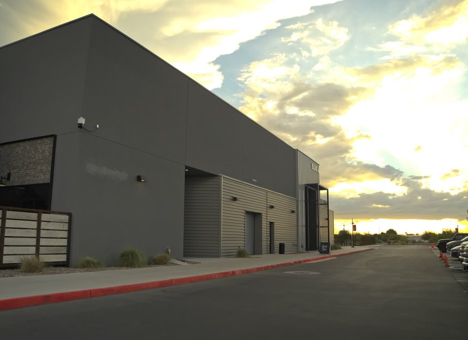 Front of a modern East Valley commercial building with office space